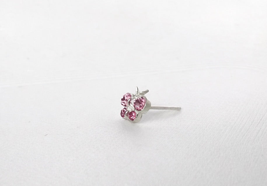 Pink Butterfly Stud Earrings