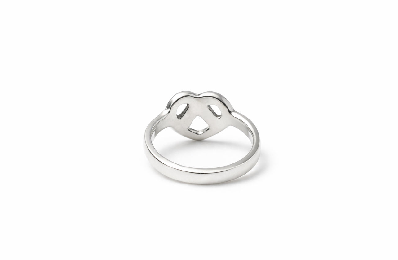 Infinity Heart Marcasite Ring