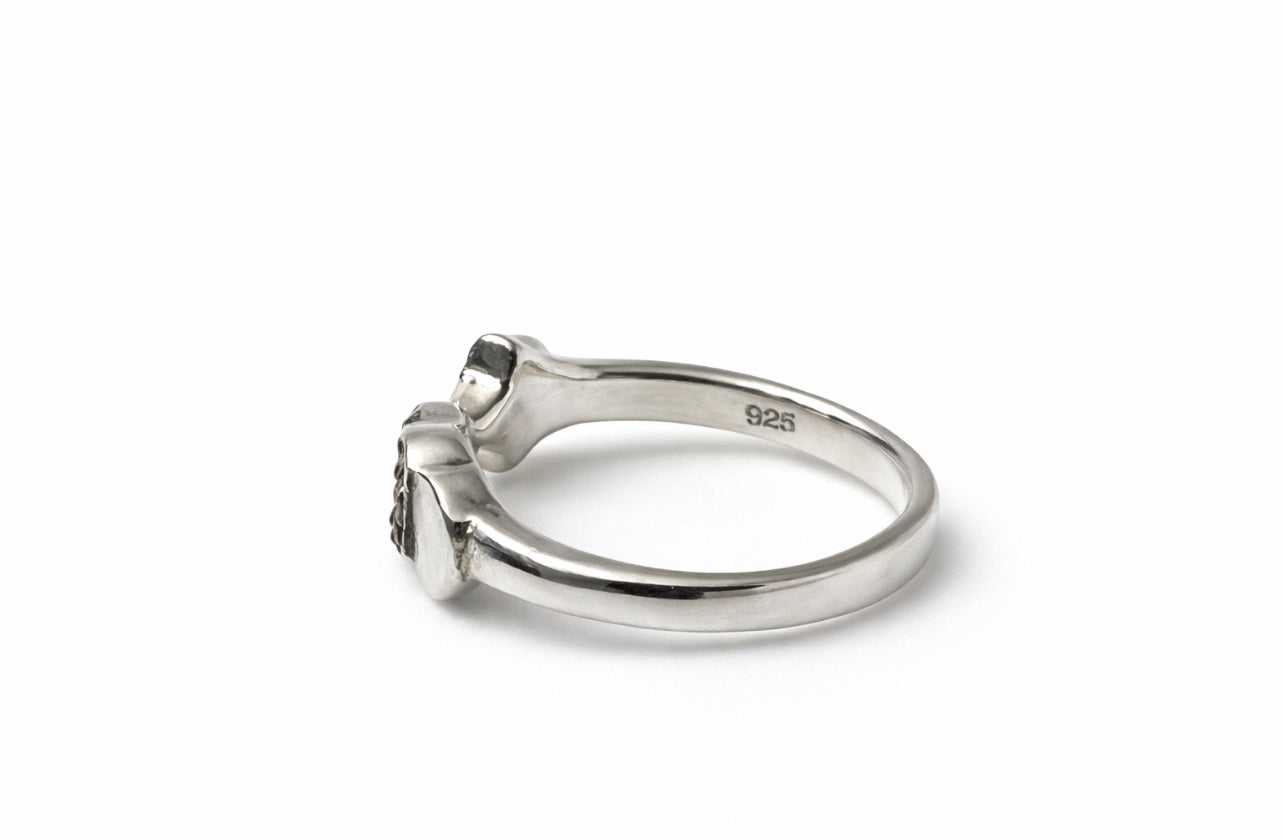 Star & Heart Marcasite Ring