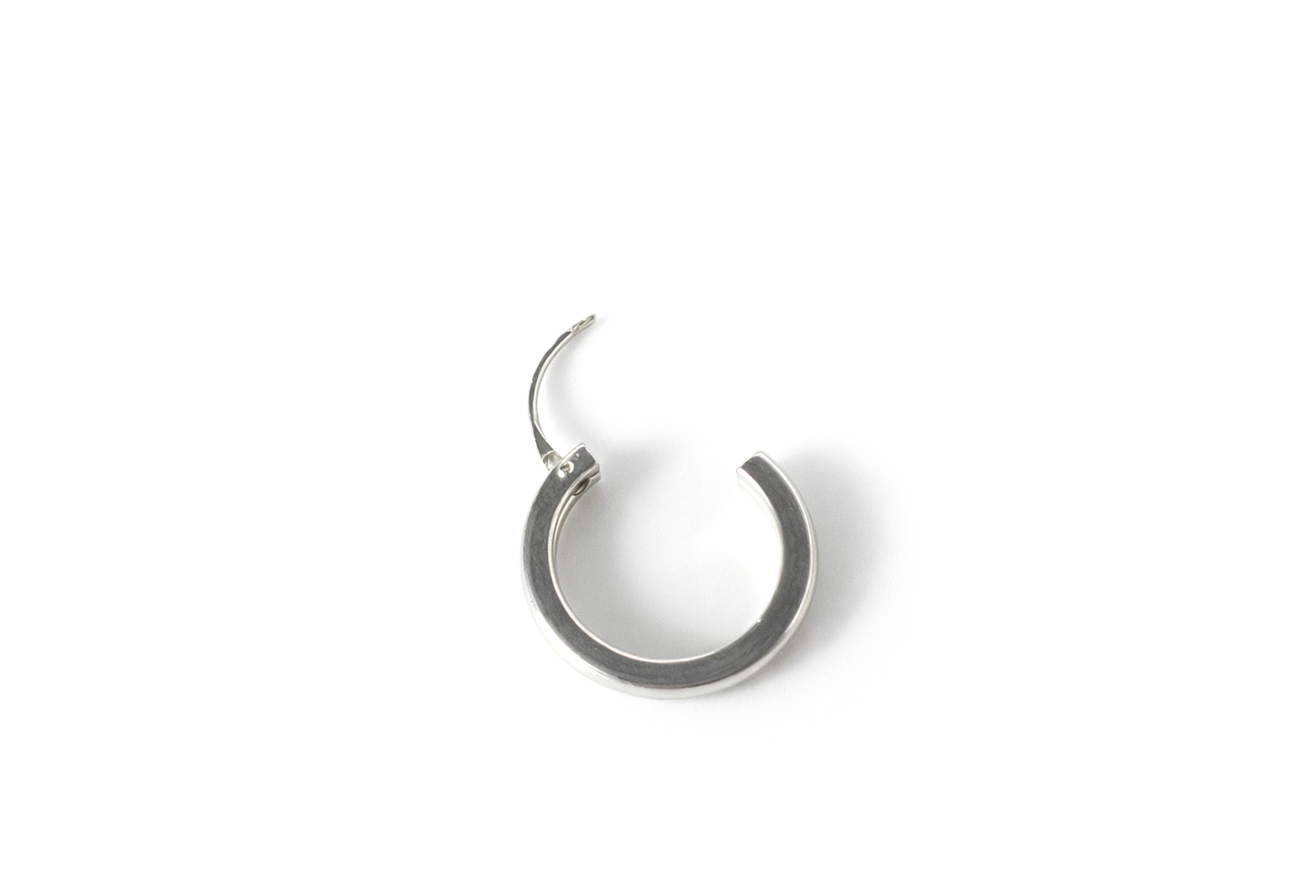 Classic 15mm Sterling Silver Hoop Earrings – 2mm Flat Edge Everyday Hoops