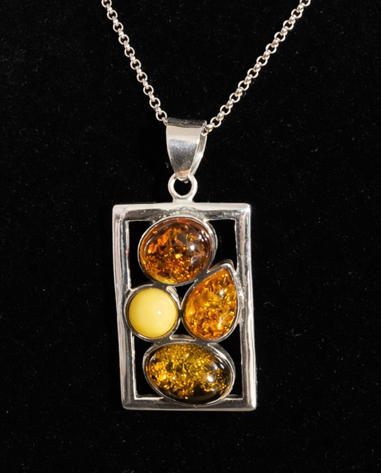 Baltic Amber Mosaic Pendant