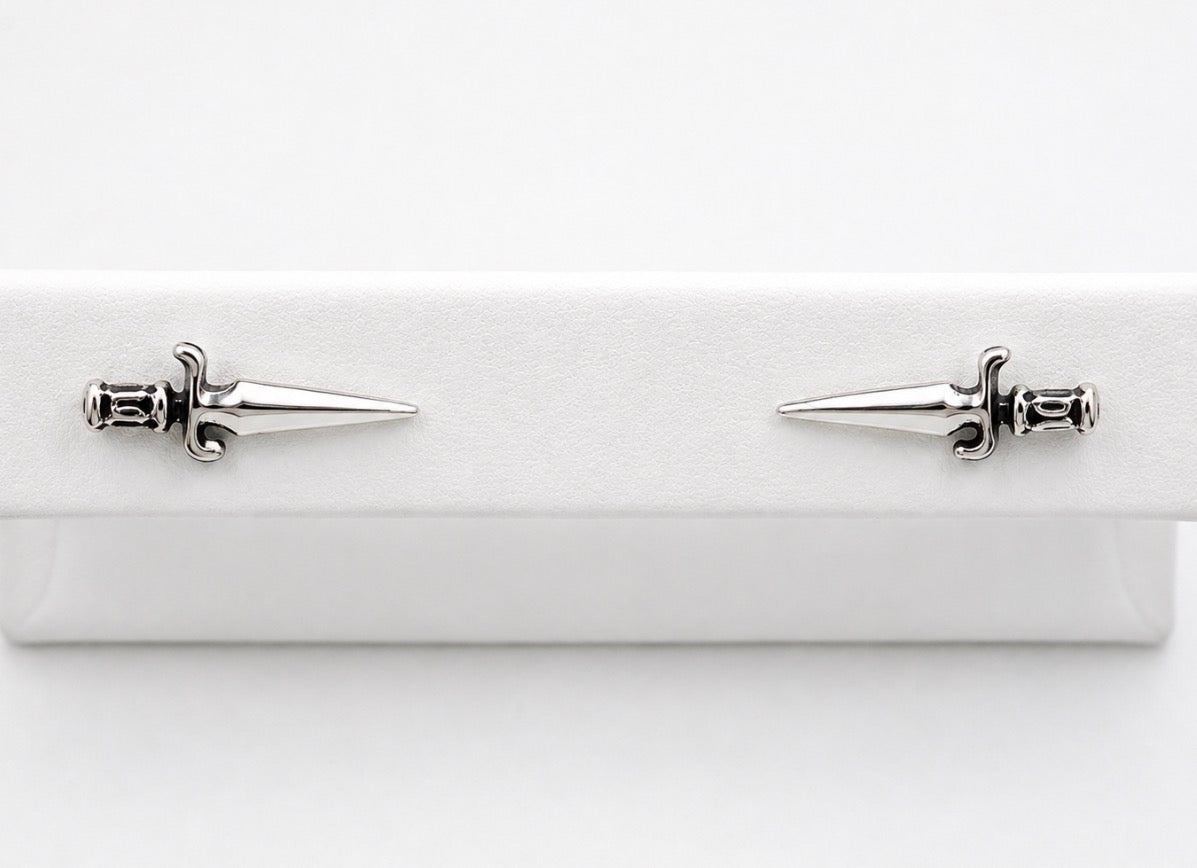 Shadow Dagger Stud Earrings