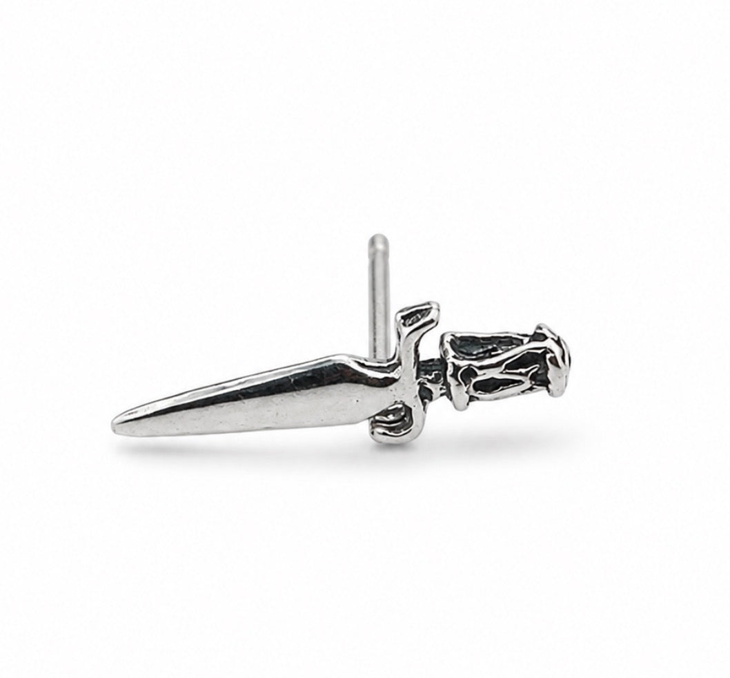 Shadow Dagger Stud Earrings