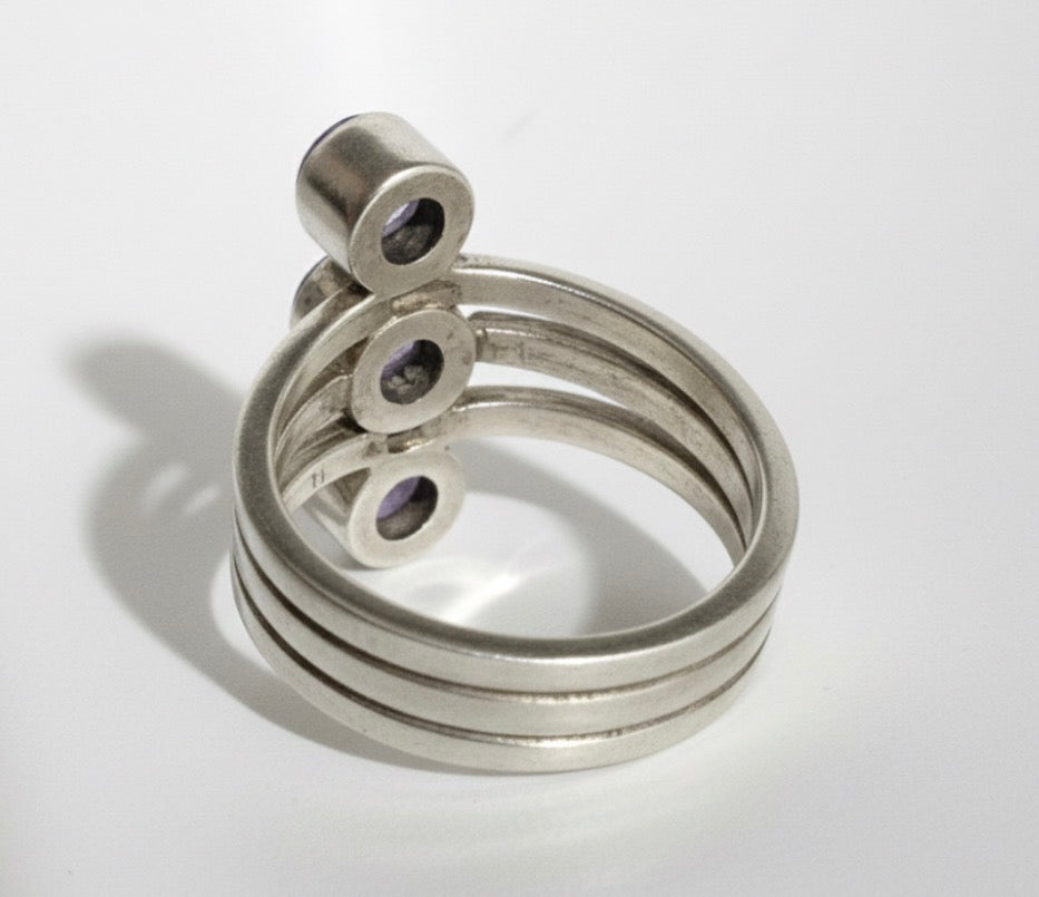 Triple Amethyst Stack Ring