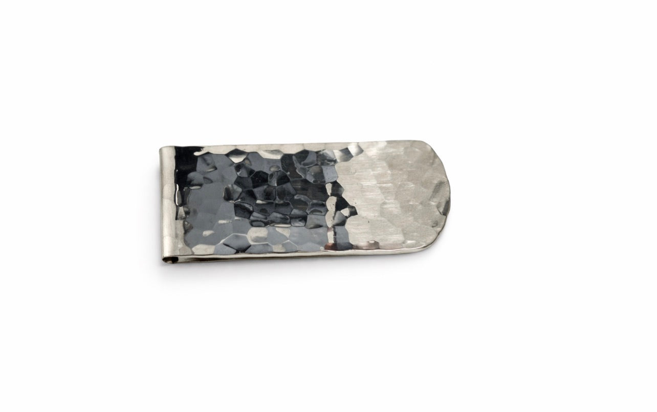 Hammered Sterling Silver Money Clip