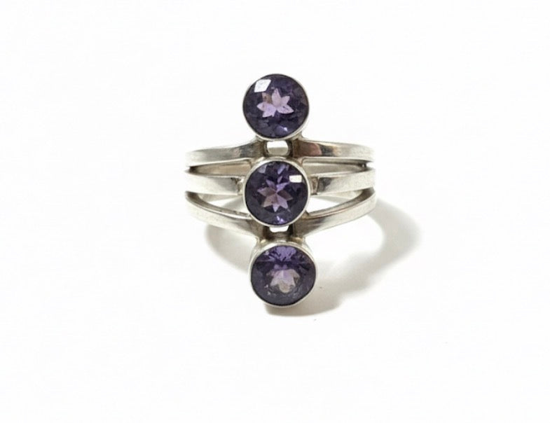 Triple Amethyst Stack Ring