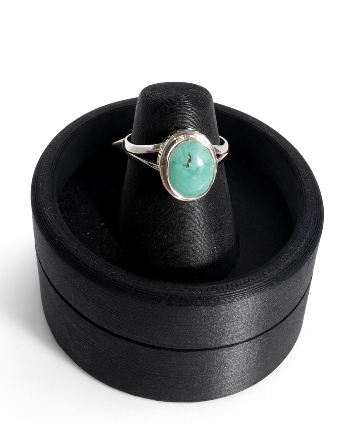 Classic Oval Turquoise Sterling Silver Ring