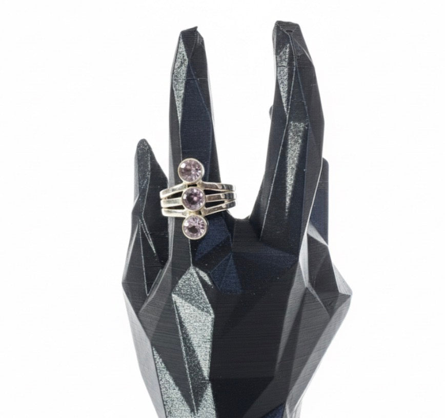 Triple Amethyst Stack Ring
