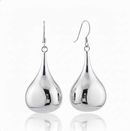 Silver Teardrop Earrings