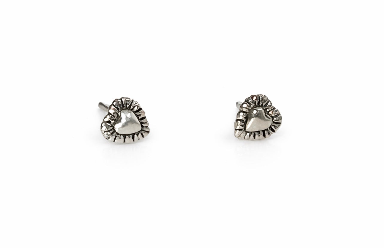 Soft Edge Heart Studs