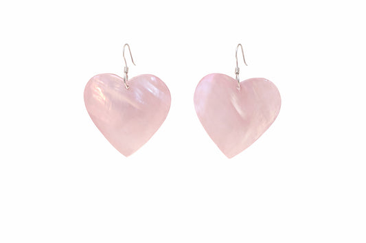 Capiz Heart Drop Earrings